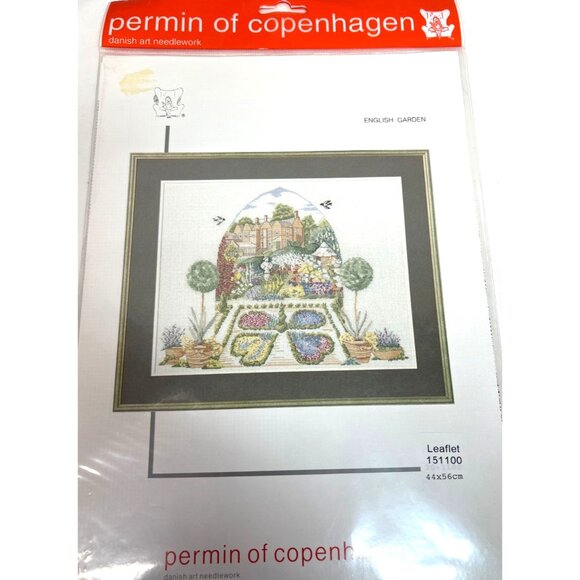 Permin Of Copenhagen English Garden Cross Stitch Pattern 151100 44x56cm - Picture 2 of 4